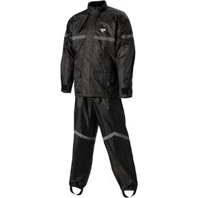 Nelson-Rigg Stormrider 2-Piece Rain Suit (Black/Black, Small)