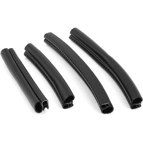 XMHF Car Rubber Sealing Sealed Strip Door Guard Buffer Protector Black 4pcs
