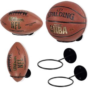 Wallniture Palla Universal Ball Rack Holder – Space Saver Wall Mount Display Storage Set of 5