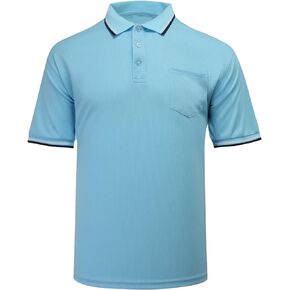 Men's Baseball Softball Umpire Shirt Short Sleeve Polo Ref Jersey Referee Gear - Sized for Chest Protector