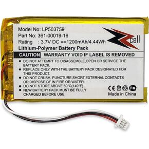 ZZcell® Battery for Garmin 361-00019-16, 361-00019-12, Garmin Nuvi 1300, 1340T Pro, 1350, 1350T, 1370, 1370T, 1375T, 1390, 1390T, 1490 (1) (Please Check Part Number Before Purchase)