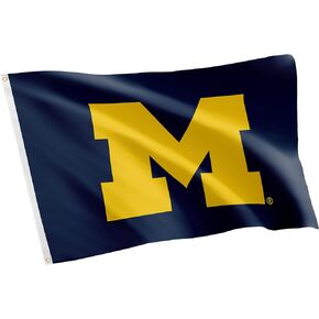 Desert Cactus University of Michigan Flag Wolverines UM U of M Flags Banners 100% Polyester Indoor Outdoor 3x5 (Design 1)