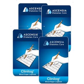 كتاب سجل الاختبار الذاتي من Bayer Ascensia CliniLog، 4 كتب