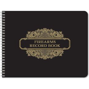 BookFactory Firearms Record Book/Gun Log Book/Acquisition & Disposition Logbook - 100 Pages, Wire-O, 11" x 8.5" (LOG-100-7LCW-T52(Firearms-Log) -GX)