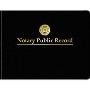 Adams Notary Public Record Journal، 11 × 8.5 بوصة، 6 إدخالات لكل صفحة، 63 صفحة لكل كتاب، أسود (AFR90)