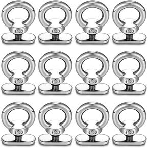 12 Packs Kayak Track Mount Tie Down Eyelet Stainless Steel Kayak Track Mount Accessories Kayak Hardware for Kayak Canoe Boat Rail Fishing, Hold Bungee Cord and Ropes up to 0.6