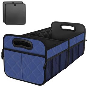 Trunk Organizer for Car, Collapsible Car Organziers and Storage with 6 Pockets, 50L Multi-Compartment Car Trunk Organzier, Car Accessories for Women/Men - Black in Kuwait