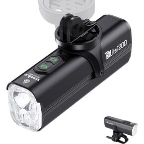 TOWILD DLite1800 Bike Lights for Night Riding 1800LM Dual Light Source System,Super Bright Front Bicycle Light Waterproof Bike Headlight for Mountain,Road,Commuter Cycling -Fits All Bikes