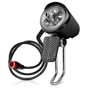 Black Bike Lights for Night Riding 6-60V - Electric Dirt Bike Front Light Mountain Bike Accessories Black Road Bike Led Headlight Cycling Accessories for Bike - Waterproof Head Light, 2 Pin Connector