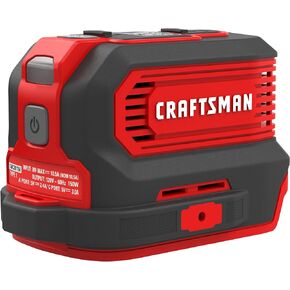 شاحن CRAFTSMAN V20، عاكس للطاقة، منافذ شحن للنوع C، والنوع A، والتيار المتردد، 150 واط، أداة عارية فقط (CMCB1150B) in Kuwait