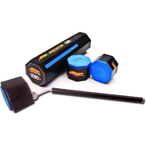 Predator Chalk 1080 Pure 5 Pieces Blue with Action Octagon Style Cue Chalker