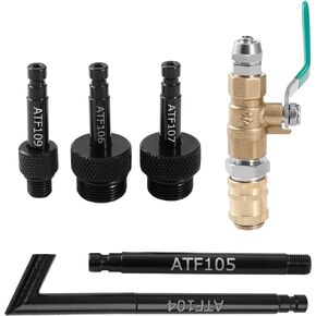 5PCS ATF Filler Adapters with Ball Valve and quick-connector, Automatic Transmission Fluid Oil Refill Adapter Fit for VW Audi 09G 01J CVT DSG and Benz Transmission, VAS6262-1 VAS5162-1 722.9 VAG1924/1