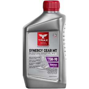 TRIAX Synergy Gear MT 75W-90 GL-4 (MT-90); Full Synthetic Manual Trans Fluid; Smooth Shifting; No Sticking, Slipping, Vibration, or Shudder; Yellow Metal Safe (1 Gallon)