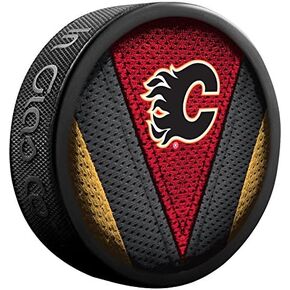 Calgary Flames Officially Licensed Stitch Design Hockey Puck