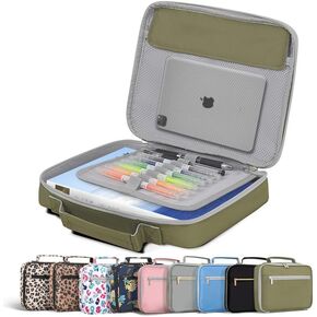 HAWGON Bible Cover for Women - Bible Case for Men,Multi-Functional Carrying Organizer,Large Book Case,Bible Study Supplies with Detachable Pen Slots for Church, Office, Travel(Black)