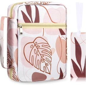 Laumoi Bible Cover Floral Bible Case 10'' Women Bible Bag Portable Bible Carrying Case for Bible Study, Daily Commuter