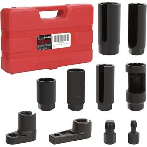 مجموعة مقابس مستشعر الأوكسجين من 10 قطع من Hromee مع مطاردات الخيوط، ومقبس الحاقن ووحدة إرسال الزيت، مجموعة أدوات إزالة مستشعر الأوكسجين 1/2 بوصة و3/8 بوصة مربعة in Kuwait