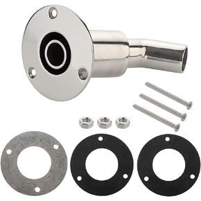 VTurboWay Stainless Steel 316 Thru Hull Exhaust Skin, Fitting 24mm Tube Pipe Socket Hardware, for Diesel Parking heaters