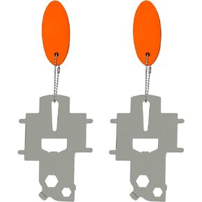 ISURE MARINE 2pcs Deck Fill Plate Key Kit Gas Fuel Water Waste Diesel Tank Filler Cap Keys Stainless Steel Multi Tool Floating Keychain for Boat Marine Yacht