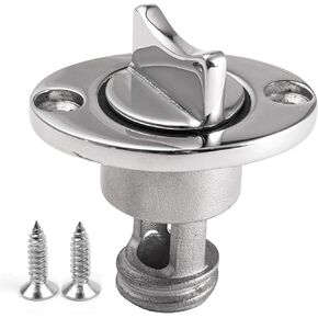 Oval Garboard Drain Plug,Marine 316 Stainless Steel Drain Plug Fits 1" Hole,with Waterproof O Seal Ring,Boat Transoms Garboard Drain Plug