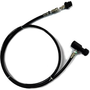 Aopkeo Paintball Marker Straight Remote Hose Line 52" with Stainless Steel Quick Disconnect and Slide Check