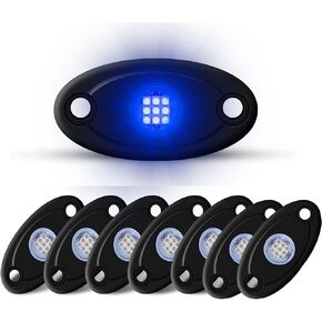أضواء الصخور LED 8 القرون الأبيض لشاحنة ATV UTV SUV دراجة نارية سيارة قارب للصدمات مقاوم للماء Underbody توهج النيون درب تلاعب الحاجز الإضاءة in Kuwait