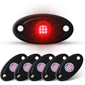 LED Rock Lights 8 Pods White for Truck ATV UTV SUV Motorcycle Car Boat Shockproof Waterproof Underbody Glow Neon Trail Rig Fender Lighting