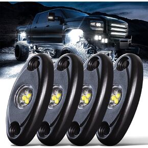 LED Rock Lights Extension Cable 2 Pins Wire Connectors 6PCS 5ft 22AWG Female Male Waterproof Extension Cable 11mm Nut Small Size for LED Strip Light Driving Fog Lights LED Work Light Bar