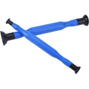 DEDC 2PCS Double Ended Valve Hand Lapping Grinding Sucker Kit Hand Valve Lapping Tool Blue Manual Grinding Stick with Sucker Cups