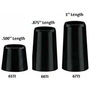 Black Tapered Iron Ferrules - Re-Shaft - Outer Dimension .570'' - Inner Dimension .355'' - 12 Pack
