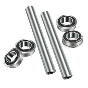 2 Kits Stainless Steel Front Axle & Bearing Conversion OEM Upgrade Fits Husqvarna Z242F Z246 Z246i Z248F Z254 Z254F Z254i EZ4824 RZ4621 RZ4824F RZ5424 RZ5426 RZ54i (Fits 6" Wheel Sleeves Only）