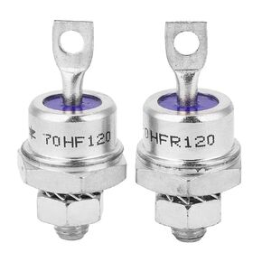 5 Pairs 70HF120 Spiral Rectifier Diode Kit 1200V 70A Mini 70HFR120 Blocking Diode Chassis Stud Mounting Sturdy Replacement for Battery Charging