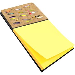 Caroline's Treasures Fishing Lures Refillable Sticky Note Holder or Postit Note Dispenser, 3.25 by 5.5", Multicolor