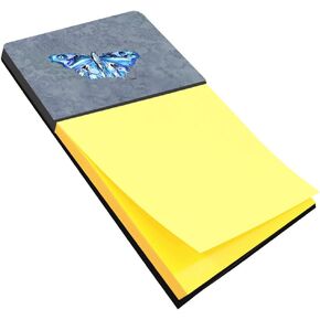 Caroline's Treasures Butterfly on Gray Refillable Sticky Note Holder or Postit Note Dispenser, 3.25 by 5.5", Multicolor