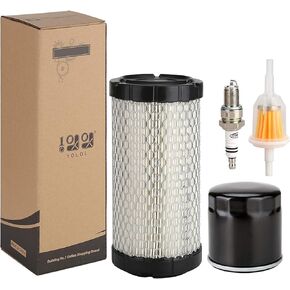 Golf Cart Tune Up Kit for 2008 up EZGO TXT RXV Gas Models with Kawasaki 13.5 hp Engines with Air Filter Oil Filter Fuel Filter Spark Plug,Engine Maintenance Kit for E-Z-GO