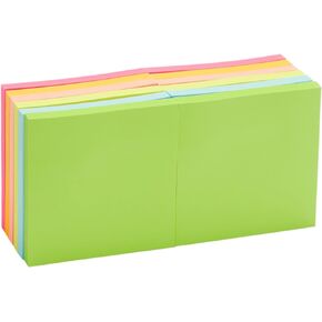 Amazon Basics Square Sticky Notes, 3 x 3-Inch, Assorted Colors, 12-Pack