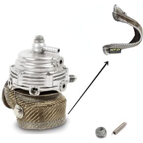 Titanium 38mm Turbo blanket for Wastegate Heat Shield Cover Kit Fiberglass Jacket Bag Turbocharger (38mm)