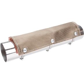 Design Engineering 010453 Titanium Pipe Shield 4" x 8" Exhaust Heat Shield