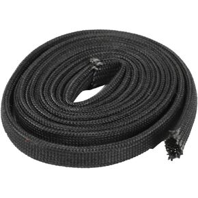 SUPERFASTRACING 5 Feet Heat Sleeve Fiberglass Adjustable Heat Shield Sleeve Black 5FT X 6MM(1/4") for Car Wire Loom