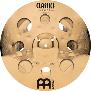Meinl 16" Trash Stack Cymbal Pair with Holes - Classics Custom Brilliant - Made In Germany, 2-YEAR WARRANTY (CC16-STK)