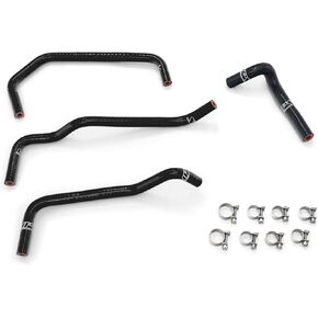 Black Silicone Bypass Coolant Hose Kit Compatible for 2001-2005 Mazda Miata 1.8L Non Turbo, 57-2158-BLK