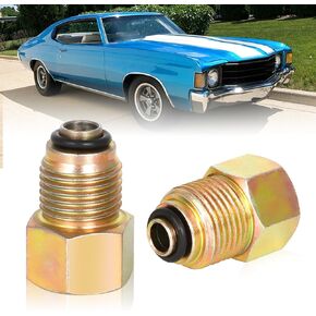 WIKIBB LS Swap Parts Power Steering Line Adapter Fitting Carbon Steel LS Pump To 3/8" Flare Older Style Lines M16-1.5 to 5/8-18 Suitable for Camaro GTO Silverado LS1 LSX LS3 Replacement 605SOL
