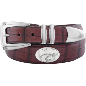 ZEP-PRO NCAA Men's Crocodile Leather Concho Tapered Tip Belt