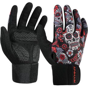 RYMNT Full Fingers Workout Gloves for Women Men-Gym Gloves for Women Weight Lifting, Exercise Crossfit Weightlifting Gloves-Touch Screen-Extra Grip Foam-Padded-Anti-Slip for Fitness,Training,Cycling