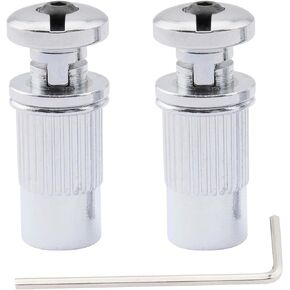 Musiclily Pro Metric Seperatable Guitar Tailpiece Studs and Bushings for Epiphone Les Paul Style Electric Guitar, Black (Set of 2)