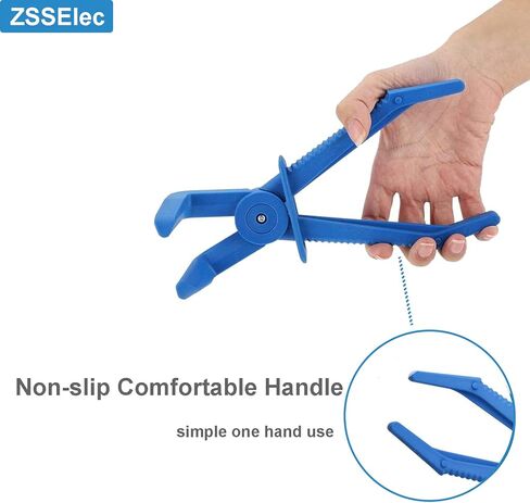 مجموعة 6 قطع من كماشة خرطوم، طقم كماشة مشبك خط الوقود البلاستيكي للخراطيم المرنة، خطوط الغاز، المبرد، الفرامل، أداة مشابك زنبركية لخرطوم تبريد السيارات (6 قطع - مستقيمة + 90 زاوية) in Kuwait