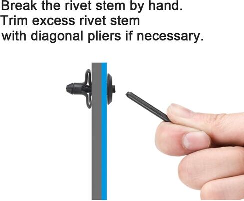 أدوات ORXPLUS 90 درجة زاوية برشام بلاستيك مجموعة مسدس يدوي عملية بيد واحدة مع 40 عينة من المسامير البلاستيكية in Kuwait