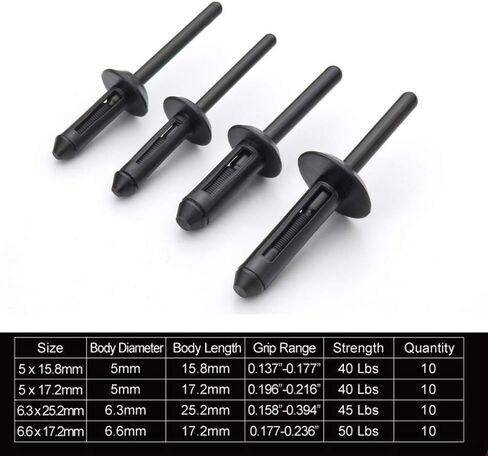 أدوات ORXPLUS 90 درجة زاوية برشام بلاستيك مجموعة مسدس يدوي عملية بيد واحدة مع 40 عينة من المسامير البلاستيكية in Kuwait