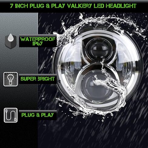 مصباح أمامي Valkyrie LED كروم غير هالو - لا يتطلب دعامة - التوصيل والتشغيل Daymaker - متوافق مع Honda Valkyrie in Kuwait
