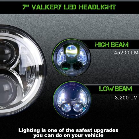 مصباح أمامي Valkyrie LED كروم غير هالو - لا يتطلب دعامة - التوصيل والتشغيل Daymaker - متوافق مع Honda Valkyrie in Kuwait